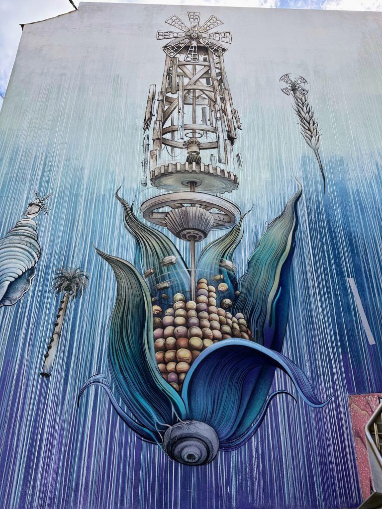 Mural en una calle de Villa de Valverde