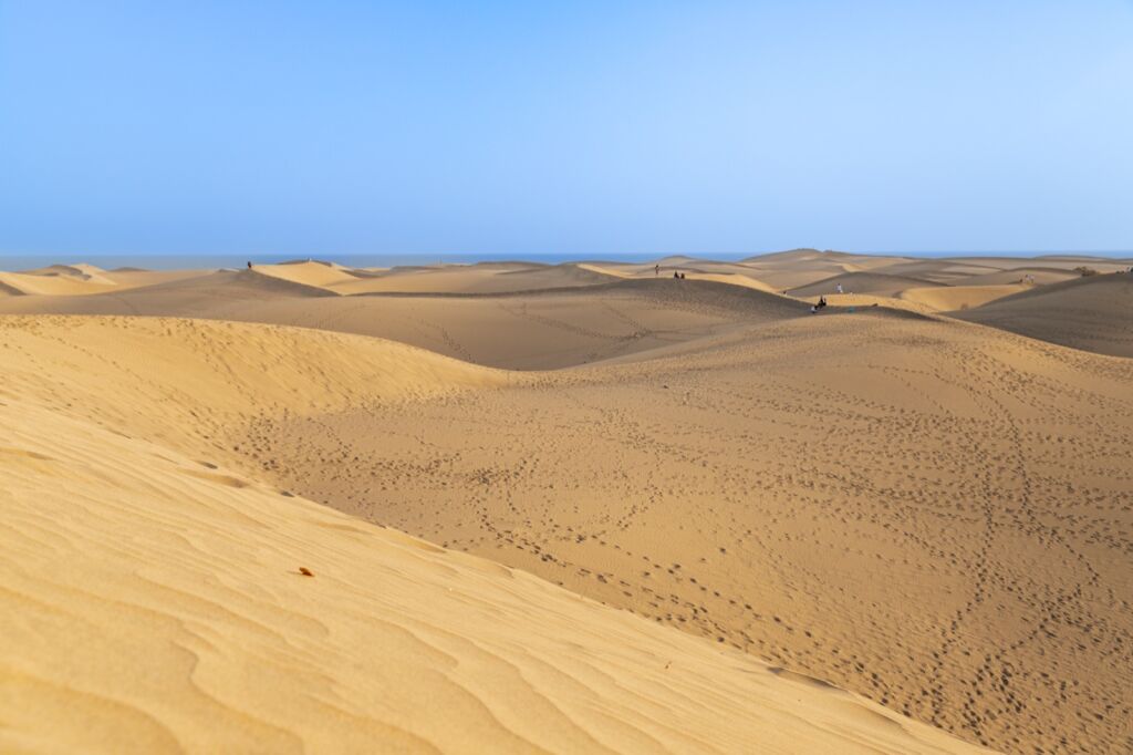 Dunas de Maspalomas junto al Atlántico